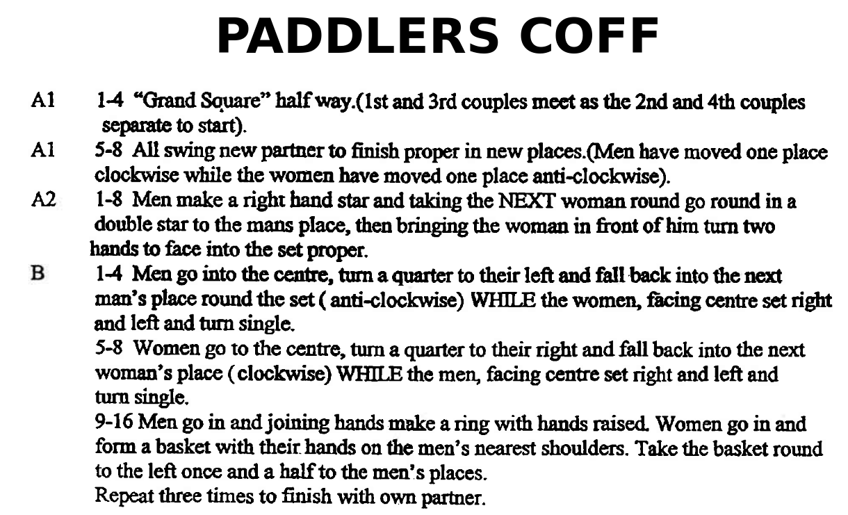 Paddlers Coff (dance)